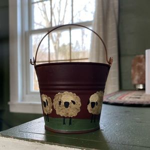 Hand Painted Small Pail